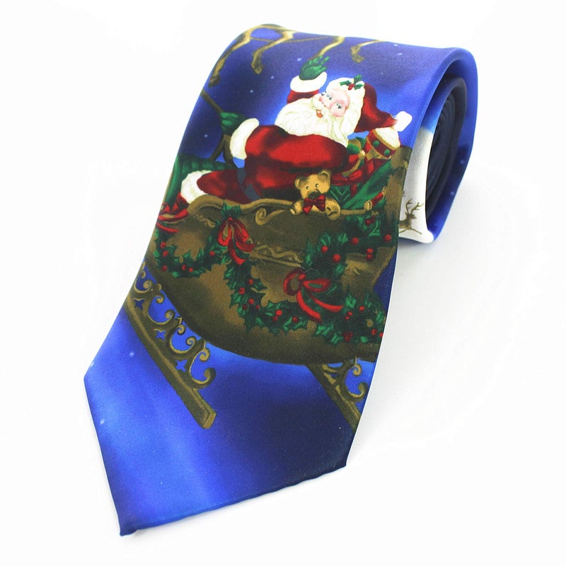 GUSLESON 2018 New Christmas Tie Snowman Print Necktie Mens Theme Festival Ties (0767-07) - Image 3